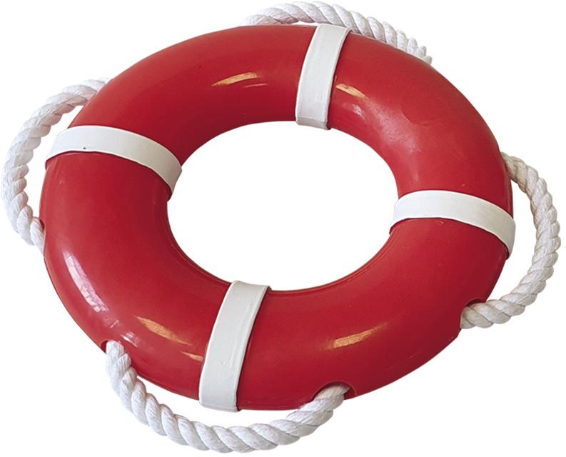Nobby hračka Rubber Line záchranný kruh s lanem 15 cm 1 balení