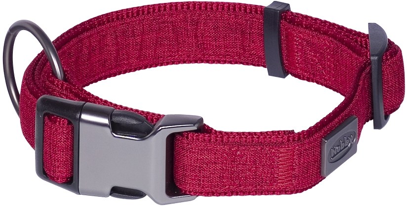 Nobby LINEN DELUXE obojek nylon červený S-M 28-40 cm 1 balení
