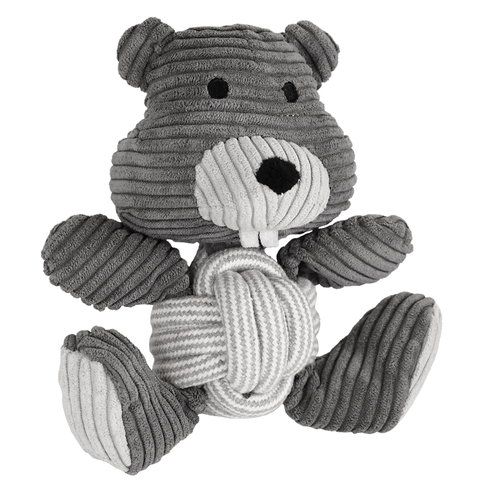 Nobby Plyšový bobr s lanovým míčem, 21 cm 1 balení