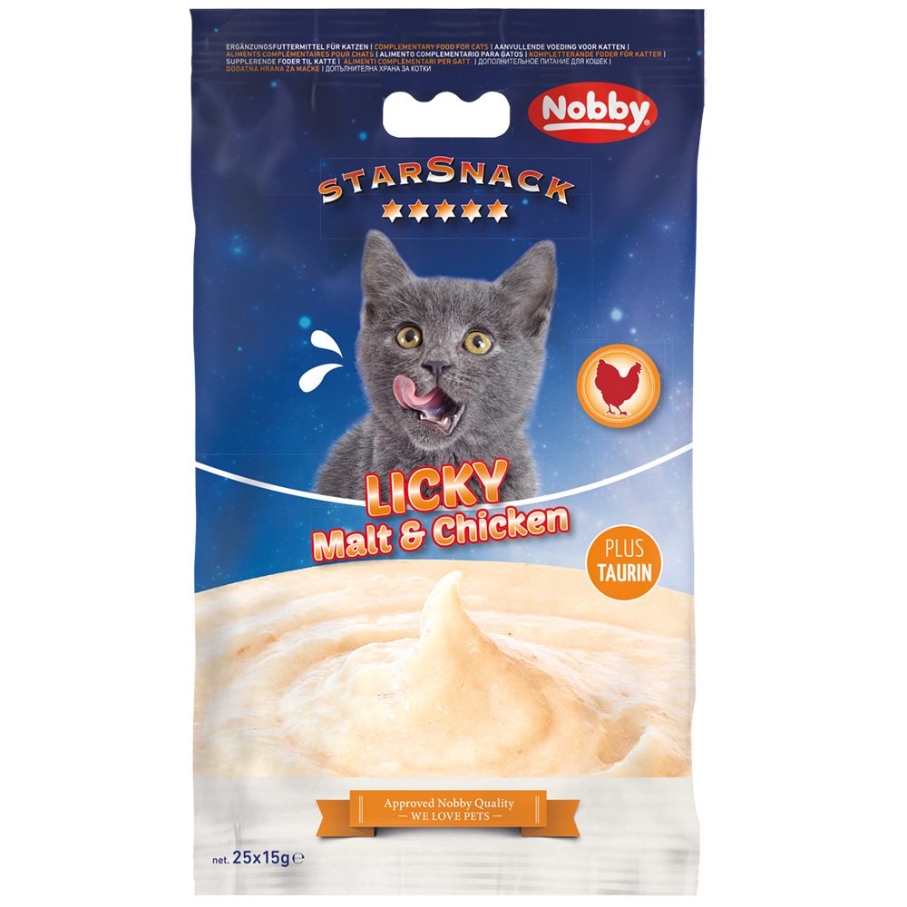Nobby StarSnack LICKY Cat Slad a kuře 25 x 15 g 1 balení
