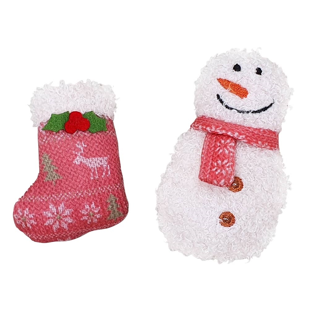 Nobby Vánoční plyšové figurky s Catnipem 2 ks, 8+10 cm 1 balení
