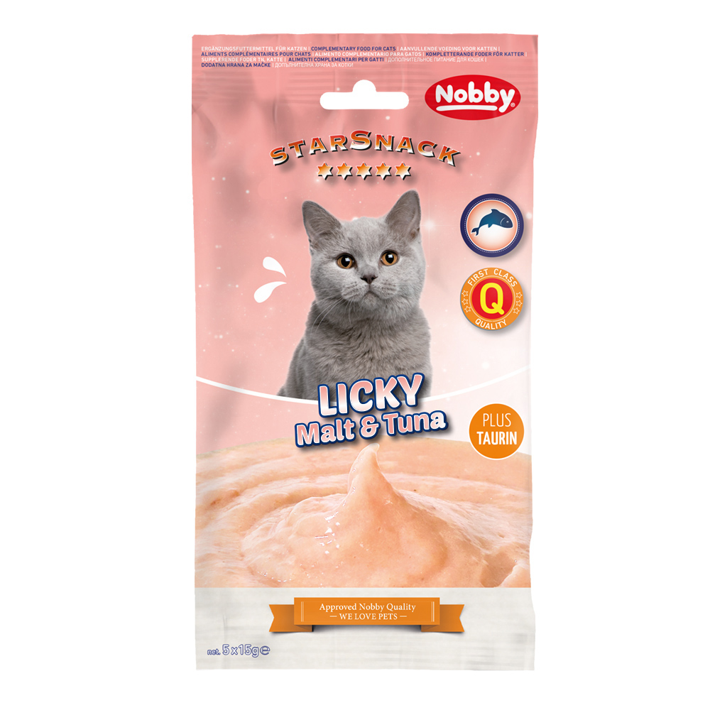 Nobby Starsnack Licky Cat Malt with Tuna 5x15g 1 balení