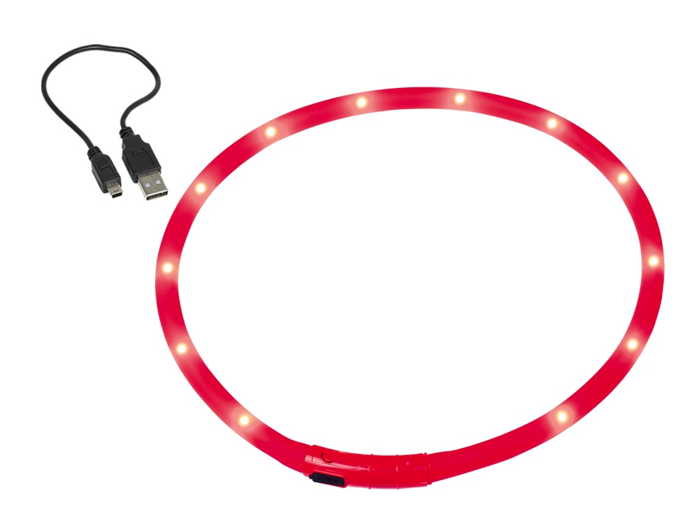 Nobby Led Visible svítící kroužek silikon červená 70cm 1 balení