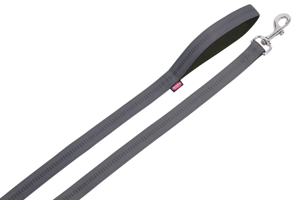 Nobby SOFT GRIP vodítko nylon 120cm / 25mm tmavě šedá 1 balení