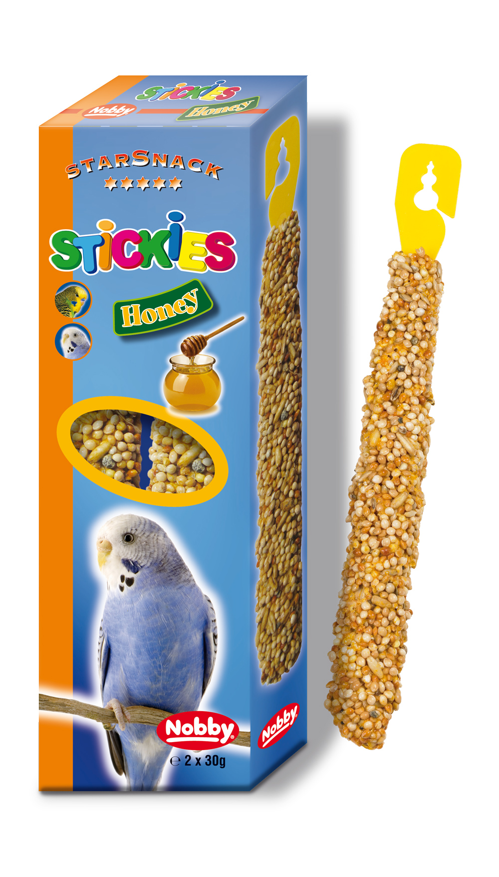 Nobby StarSnack závěsné tyčinky s medem pro papoušky 2x30g 1 balení
