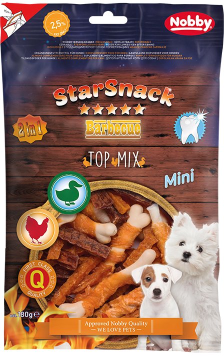 Nobby StarSnack BBQ Mini Top Mix pamlsky pro malé psy 180g 1 balení
