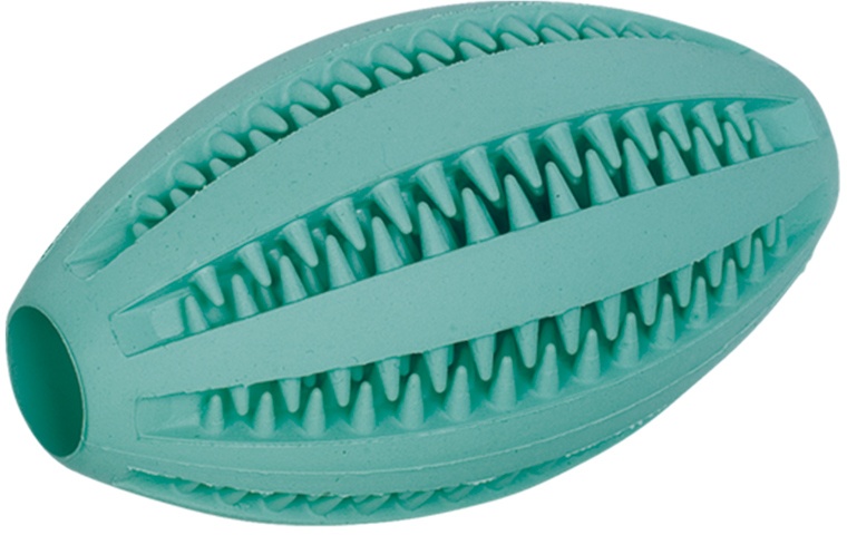 Nobby Dental hračka pro psy gumový míč ragby s mátou 11x6cm 1 balení