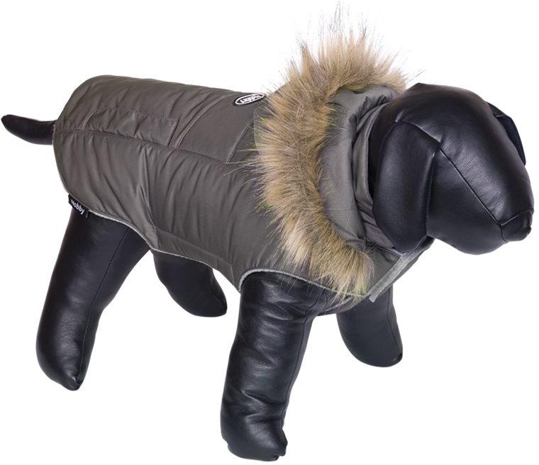 Nobby bunda pro psa ELNA s kožíškem šedá 20cm 1 balení