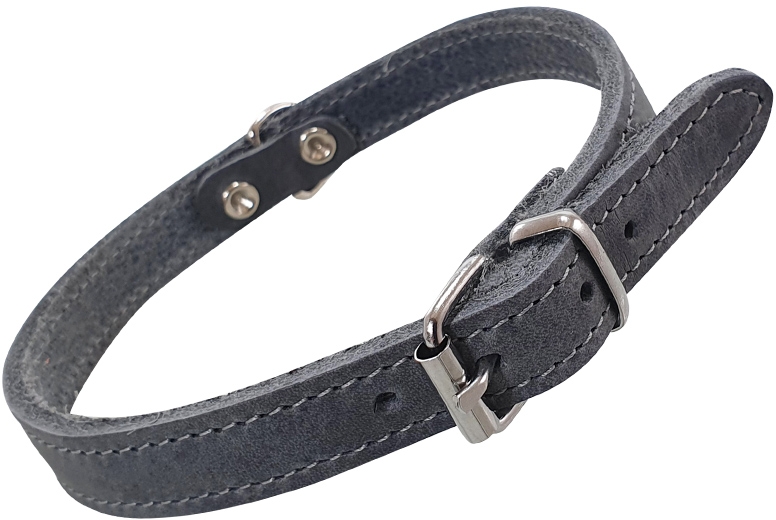 Nobby kožený obojek TABIL vel. S-M 33-39 cm šedá 1 balení