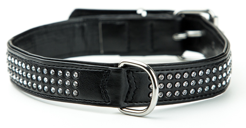 Nobby Crystal obojek se Swarovski krystaly M-L 52cm černá 1 balení