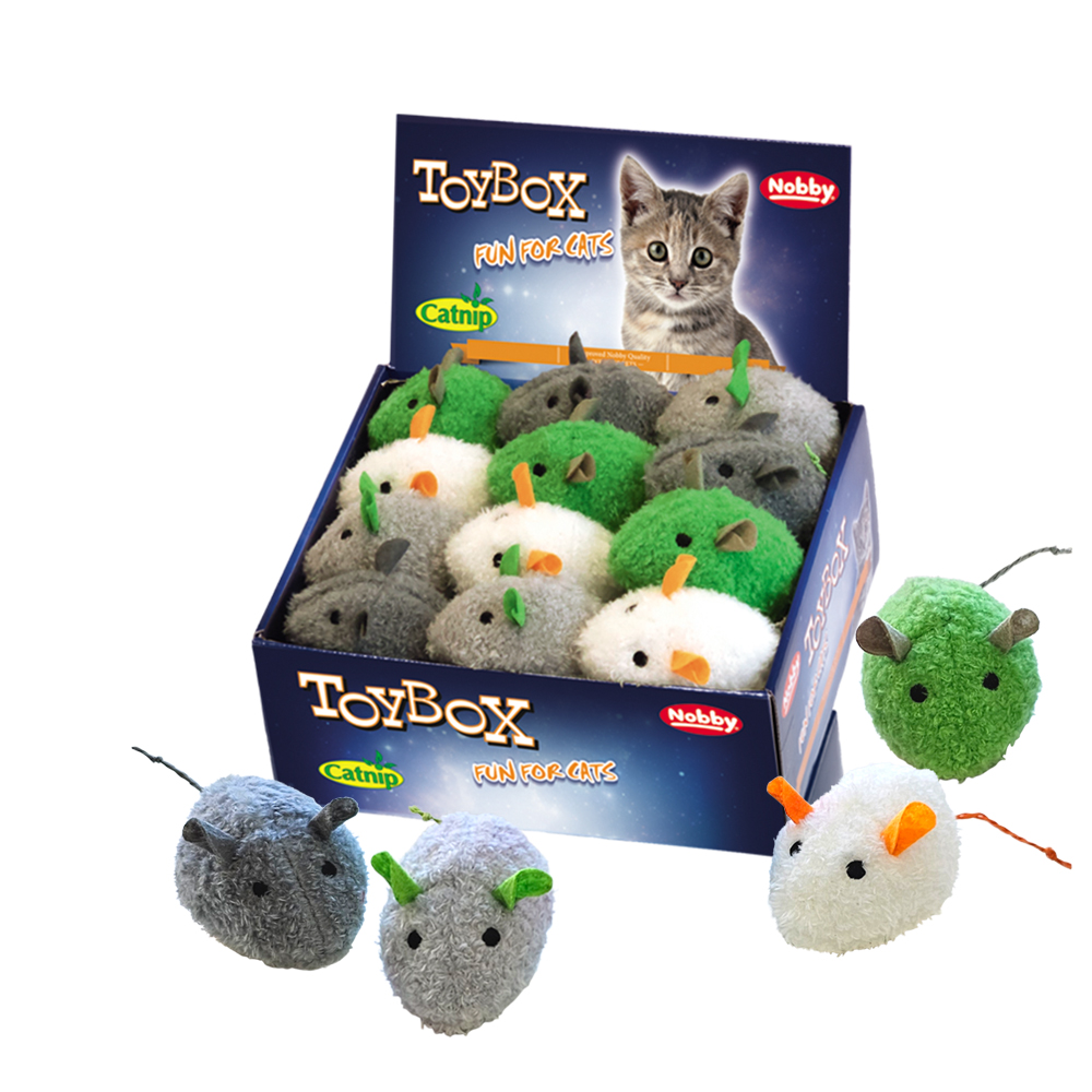 Nobby TOYBOX hračka kočka Plyšová myš 24 ks 1 balení