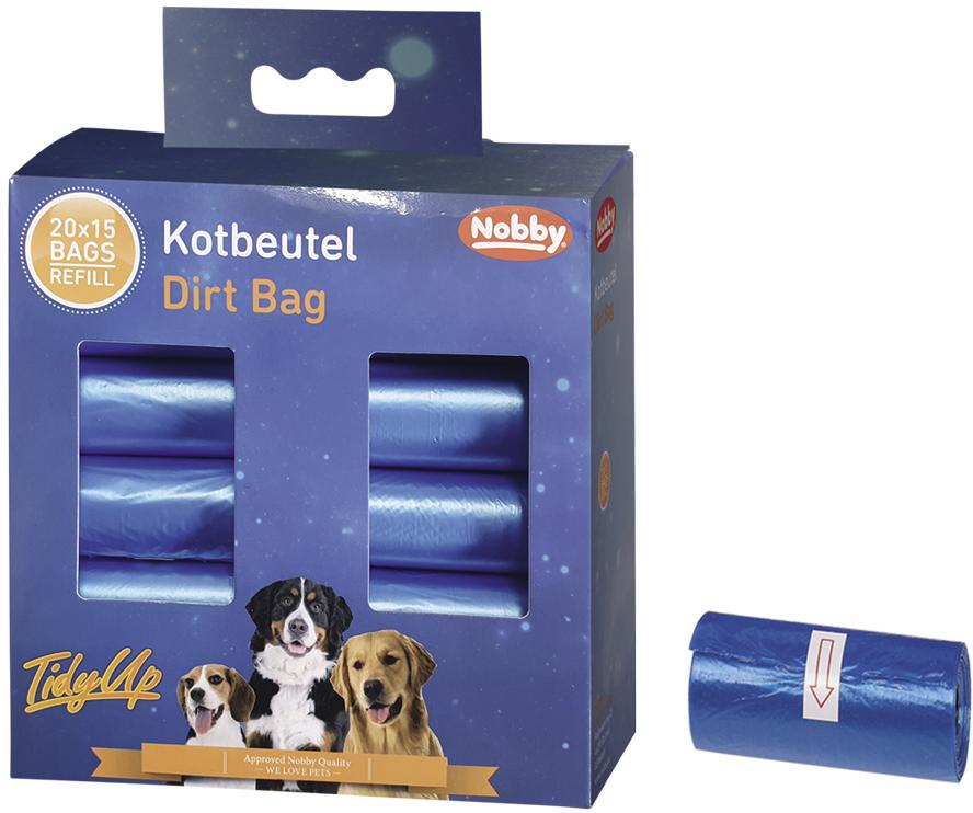 Nobby TidyUp sáčky na exkrementy modré 20 rolí 1 balení
