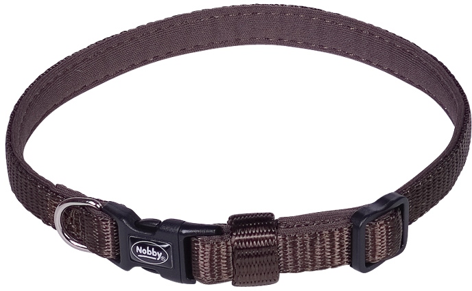 Nobby CLASSIC PRENO Mini obojek neoprenový hnědá XS-S 20-35cm 1 balení