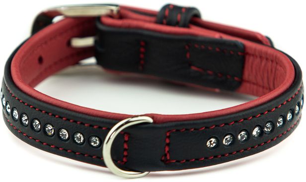 Nobby Pacific Deluxe obojek se Swarovski krystaly XS-S 32cm červená 1 balení