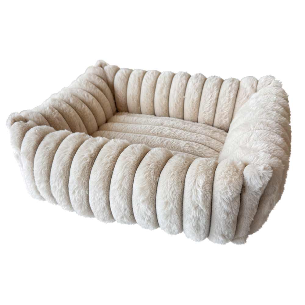 Nobby Komfortní pelíšek čtvercový STRIPE, krémová, d x š x v: 75 x 55 x 21 cm 1 balení