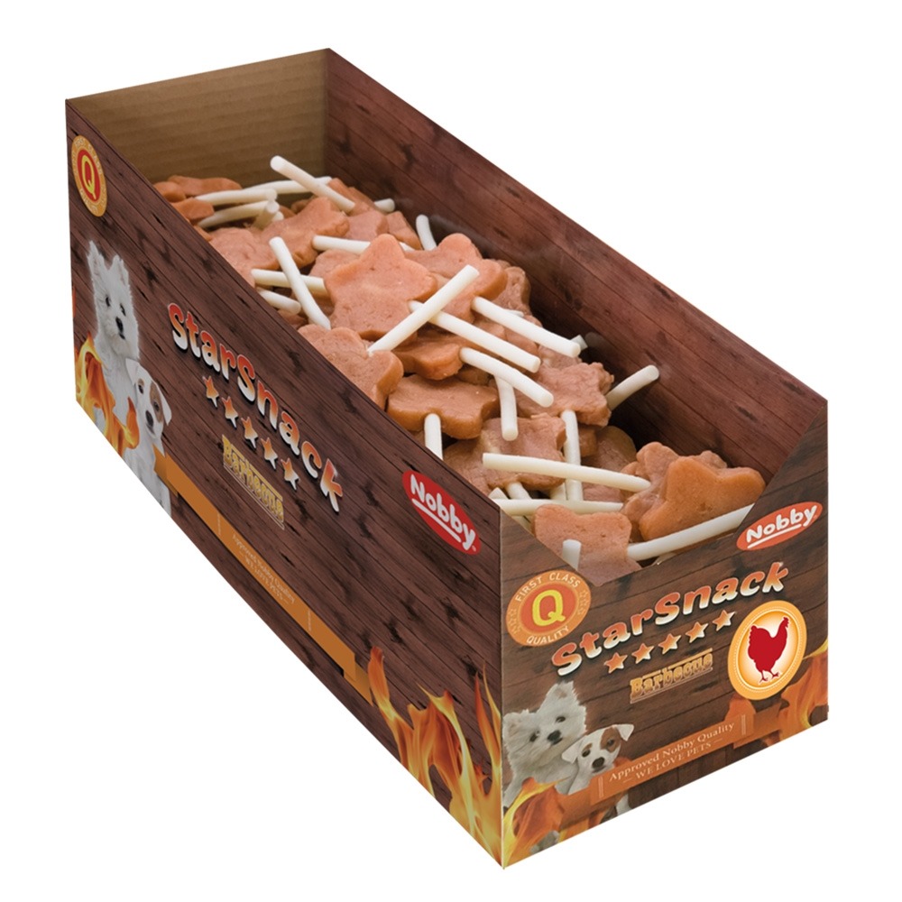 Nobby StarSnack BBQ Lollipop Star Chicken MINI 9cm / 2,8 kg 1 balení