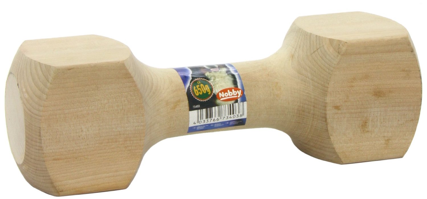 Nobby aportovací činka dřevěná 650g 1 balení