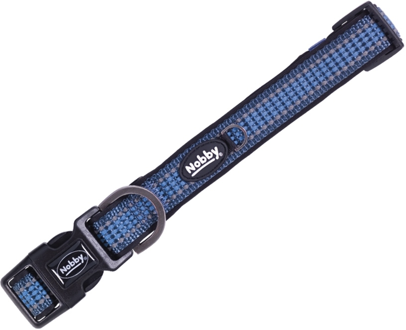 Nobby KALEA obojek nylon reflexní modrá M-L 50-65cm 1 balení