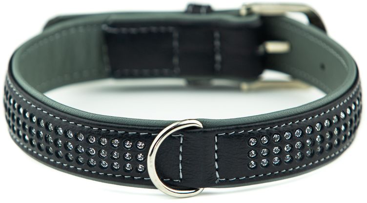 Nobby Pacific Deluxe obojek se Swarovski krystaly L-XL 60cm šedá 1 balení
