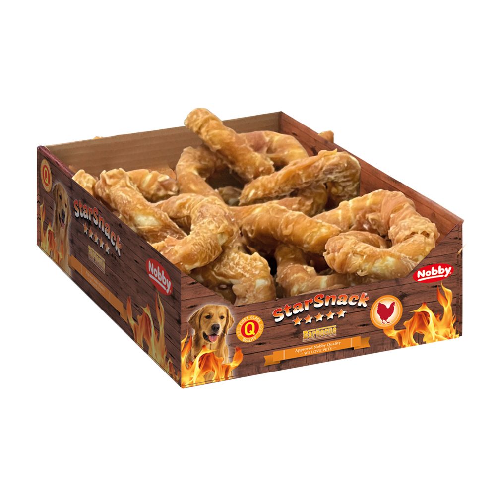 Nobby StarSnack BOX BBQ kuřecí řetěz cca. 1,45 kg, 20 cm, 145 g, 10 pcs 1 balení