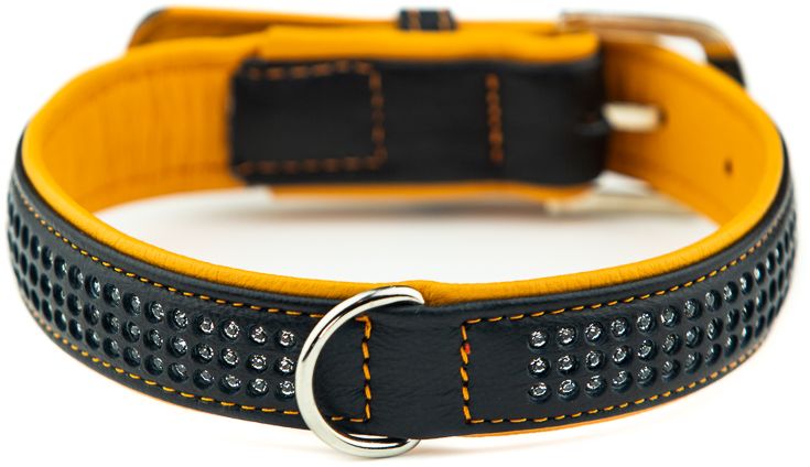 Nobby Pacific Deluxe obojek se Swarovski krystaly L-XL 60cm oranžová 1 balení