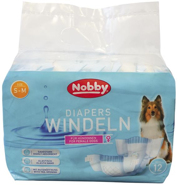 Nobby papírové pleny pro feny S-M 28-40cm (12 ks) 1 balení