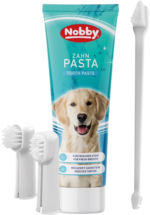 Nobby set zubní pasty a kartáčků pro psy 100g 1 balení
