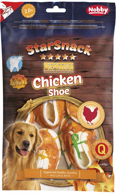 Nobby StarSnack BBQ Chicken Shoe pamlsky 7,5 cm 60g 1 balení