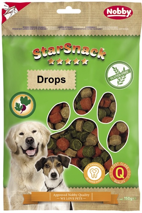 Nobby StarSnack Drops GLUTEN FREE bezlepkové pamlsky 150g 1 balení