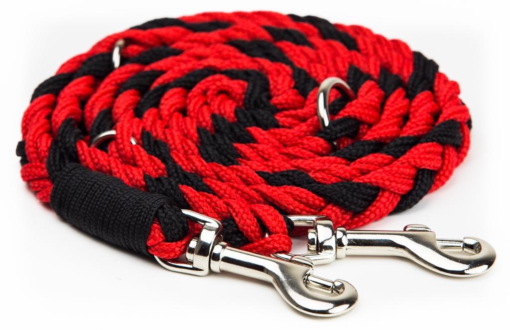 Nobby pletené vodítko L-XL 200cm 25mm červeno-černá 1 balení