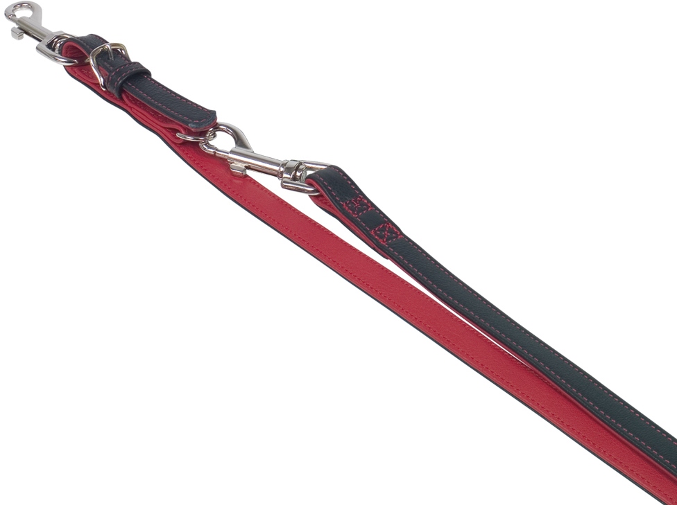 Nobby Pacific kožené vodítko červené lemování S-M 200cm / 14mm 1 balení