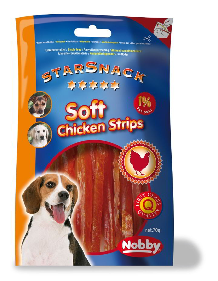 Nobby StarSnack Soft Chicken Strips kuřecí měkké pásky 70g 1 balení