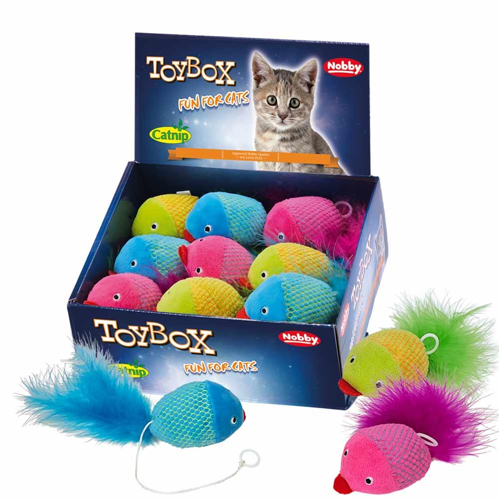 Nobby Cat hračka natahovací ryba s catnip. 16 ks / 16 cm 1 balení