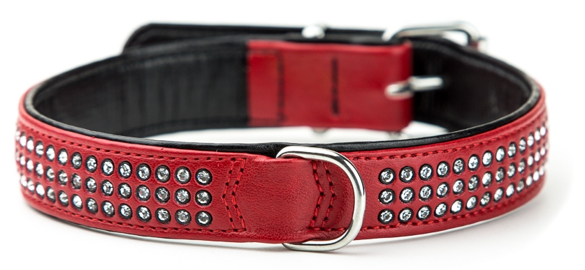 Nobby Crystal obojek se Swarovski krystaly M-L 47cm červená 1 balení