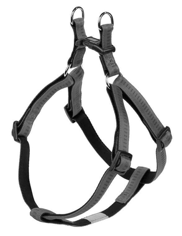 Nobby SOFT GRIP postroj nylon M-L 50-72cm / 20mm tmavě šedá 1 balení