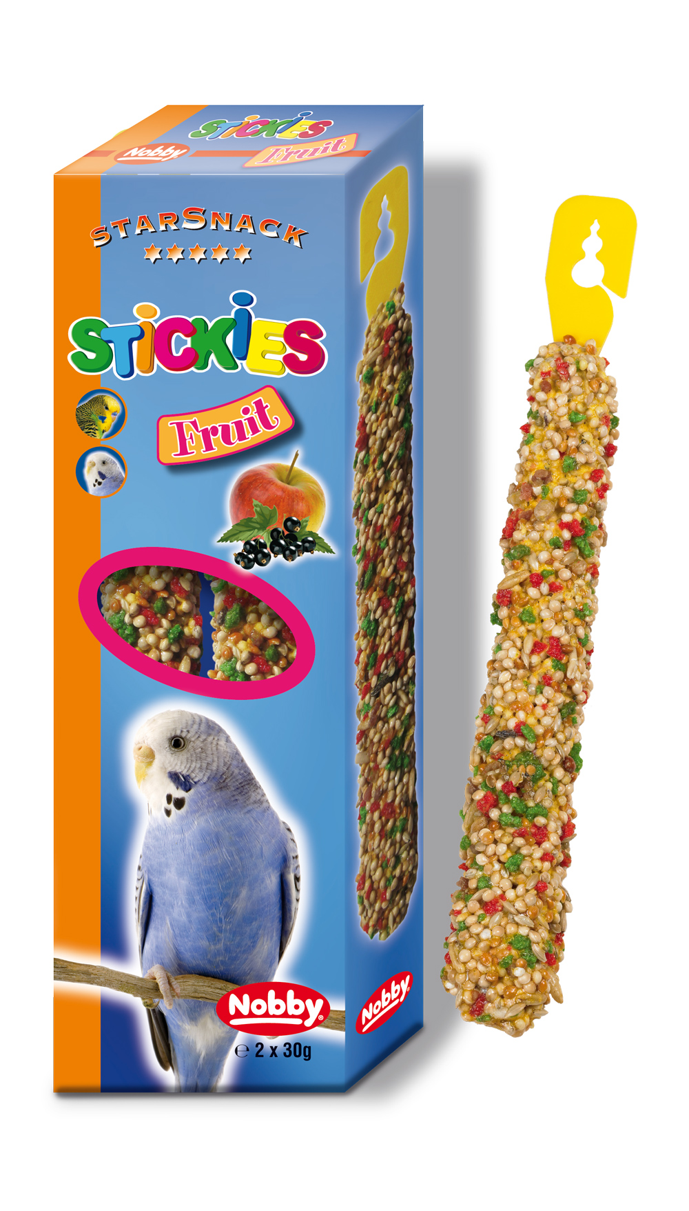 Nobby StarSnack závěsné tyčinky ovocné pro papoušky 2x30g 1 balení