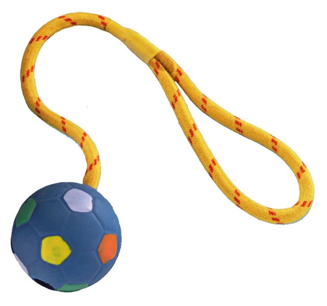 Nobby aportovací míč s lanem 6,5 cm 1 balení