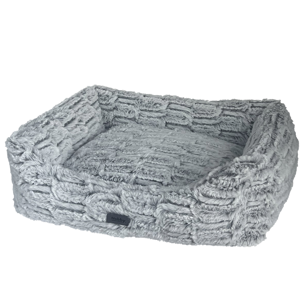 Nobby Komfortní pelíšek čtvercový JASU, šedá, d x š x v: 60 x 48 x 19 cm 1 balení