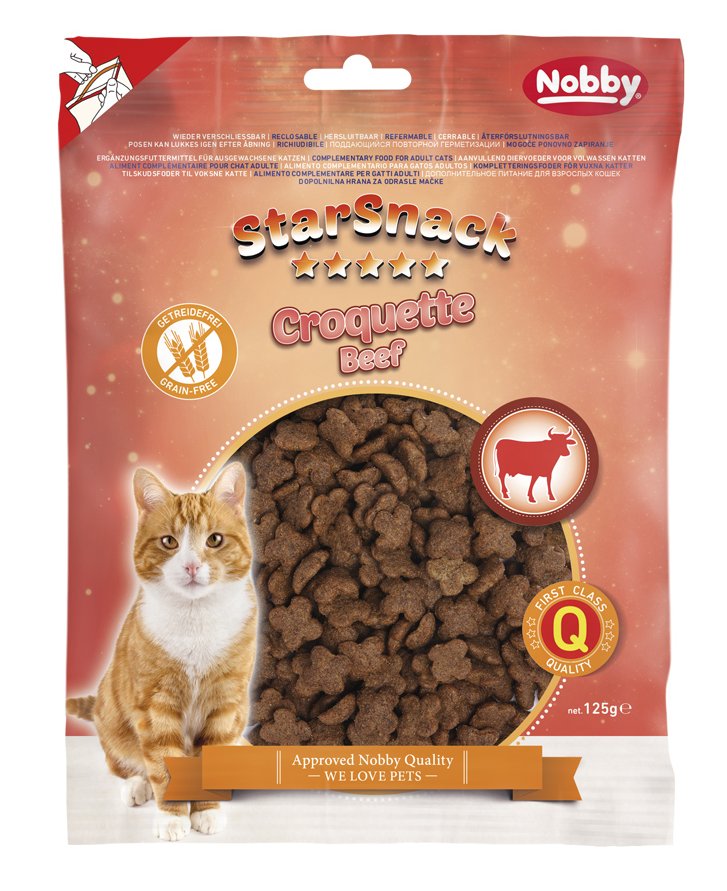 Nobby StarSnack Cat Croquette Beef funkční pamlsky 125g 1 balení
