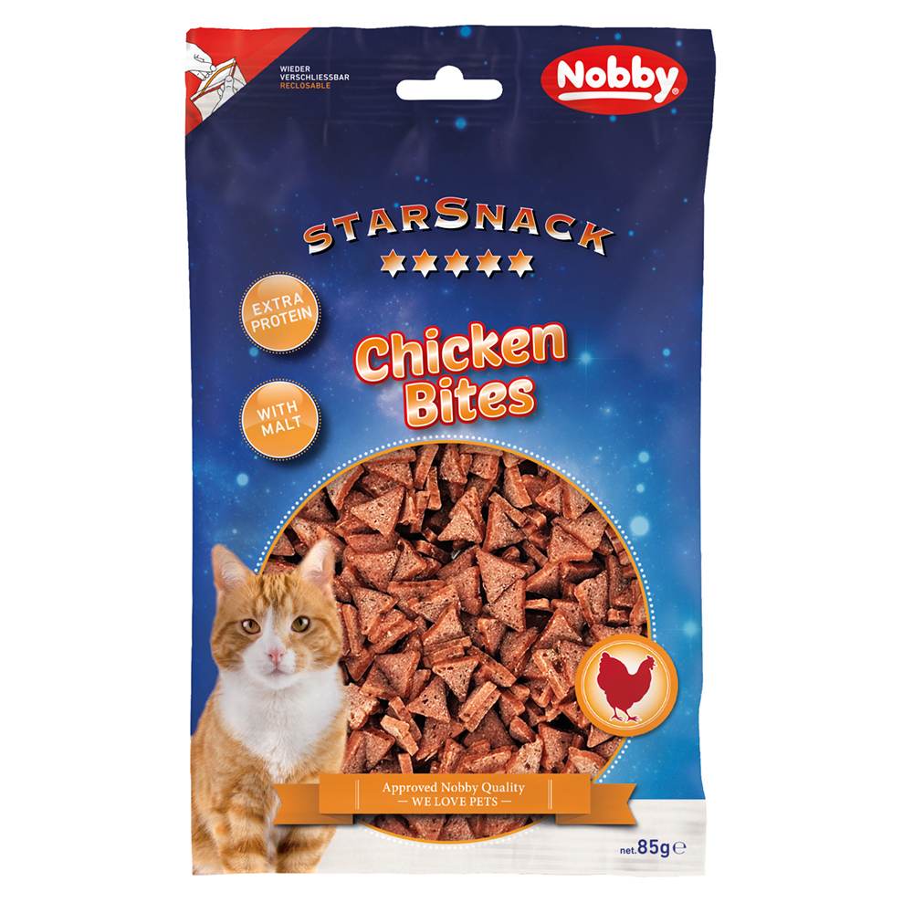 Nobby StarSnack Cat Kuřecí kousky se sladem 85 g 1 balení