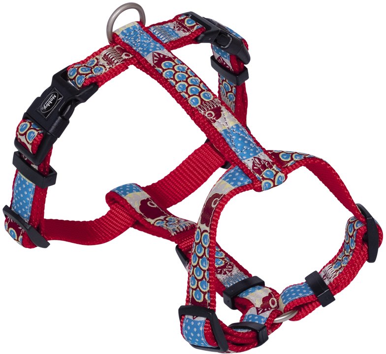 Nobby STYLE postroj pro psa červený nylon XXS-XS 25-35cm 1 balení