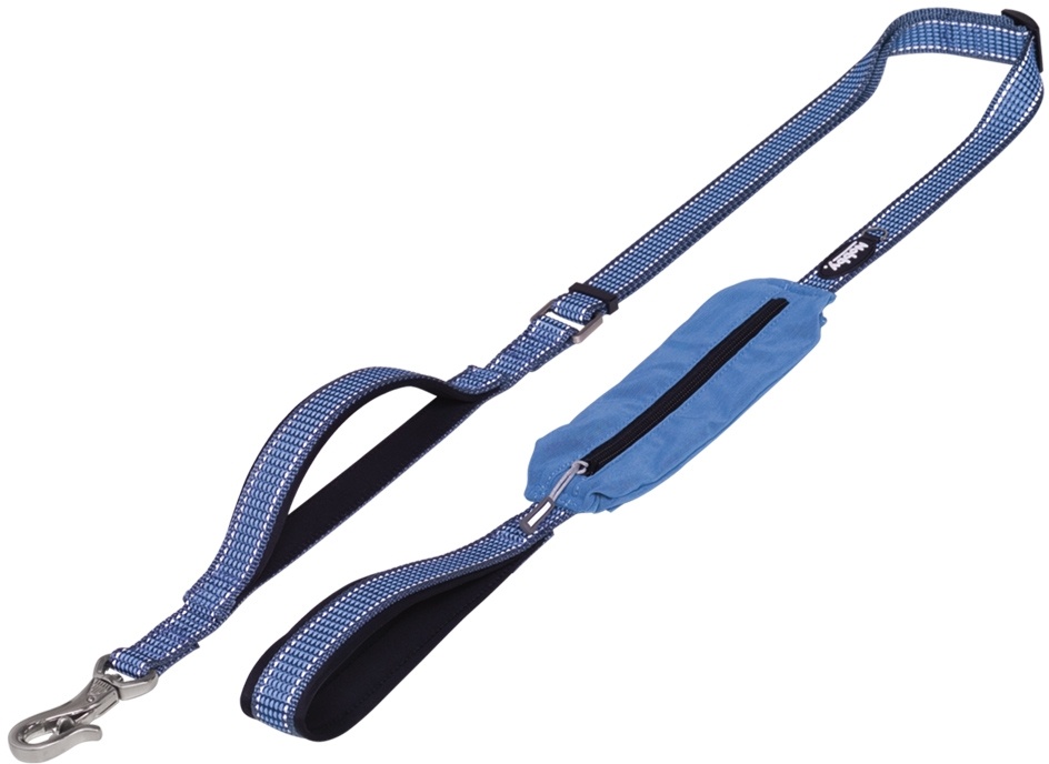 Nobby KALEA vodítko nylon reflexní modrá M-L 140-180cm 20/25mm 1 balení