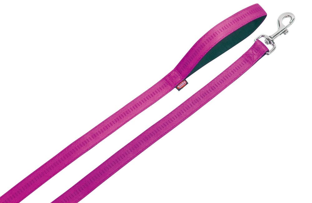 Nobby SOFT GRIP vodítko nylon 120cm / 15mm růžová 1 balení