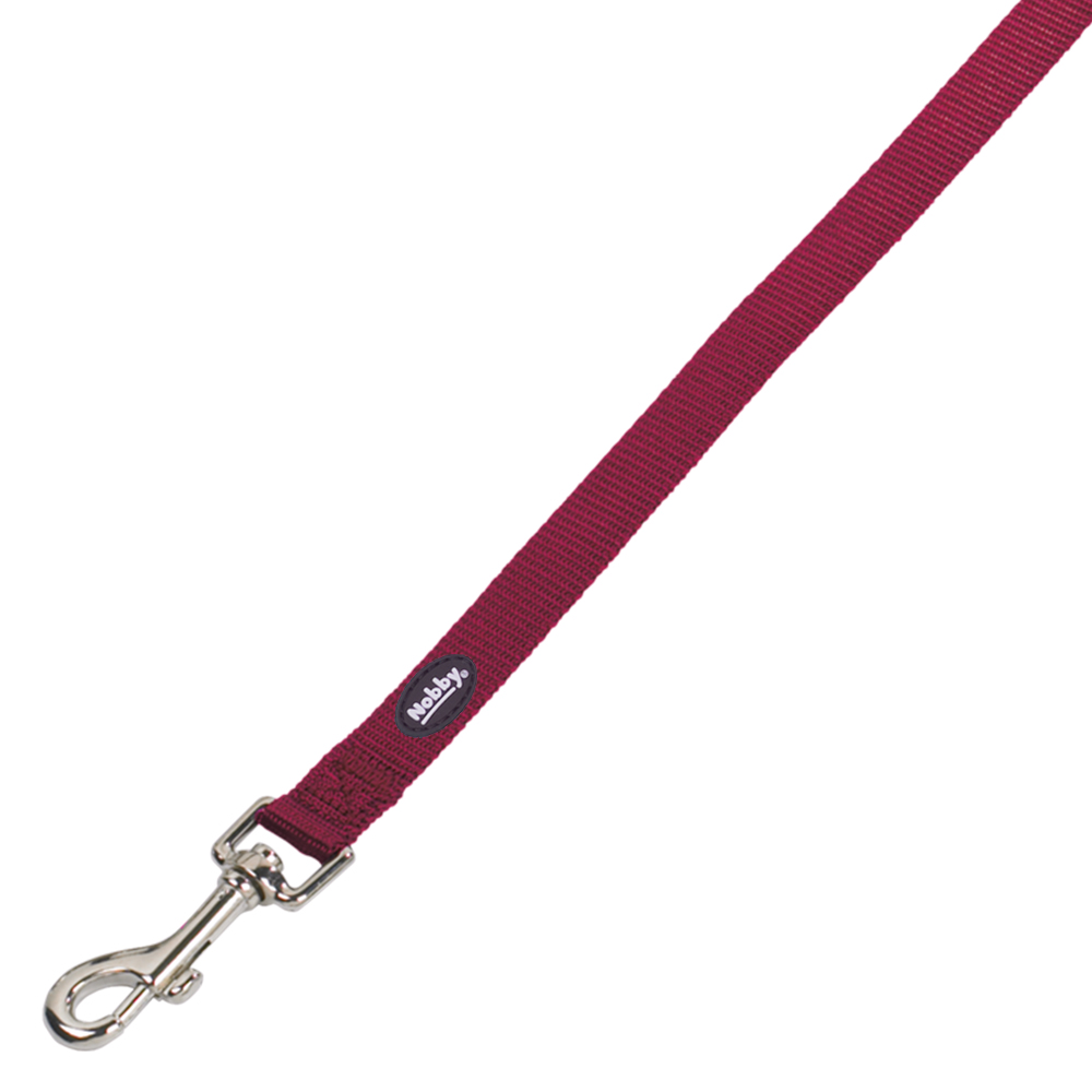 Nobby Vodítko Classic, bordó, d: 120 cm; š: 20 mm 1 balení