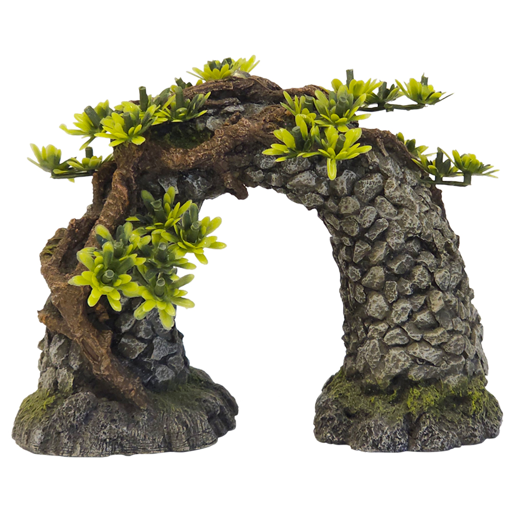 Nobby akvarijní dekorace KAMENNÝ OBLOK s rostlinami 17,6 x 8,5 x 13 cm 1 balení