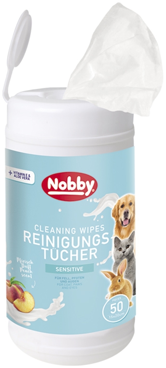 Nobby vlhčené ubrousky pro psy a kočky tuba 50ks 1 balení