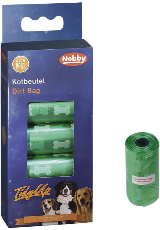 Nobby TidyUp sáčky na exkrementy zelené 4 role 1 balení