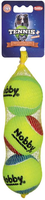 Nobby Tennis Line hračka tenisový míček barevný M 6,5cm 3ks 1 balení