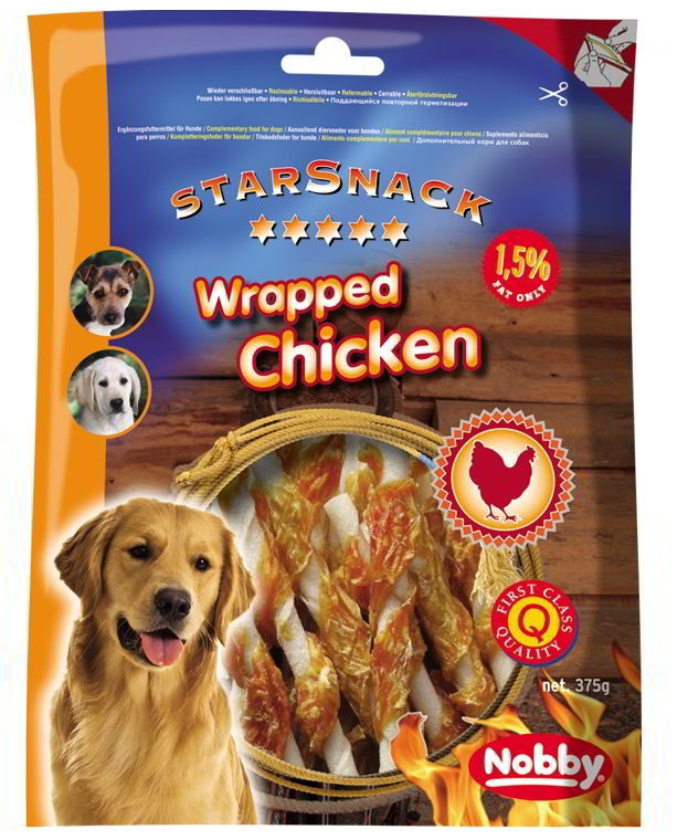 Nobby StarSnack Barbecue Wrapped Chicken 375g 1 balení