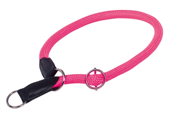 Nobby FUN Royal Neon kulatý polostahovací obojek L-XL 70cm neon růžová 1 balení